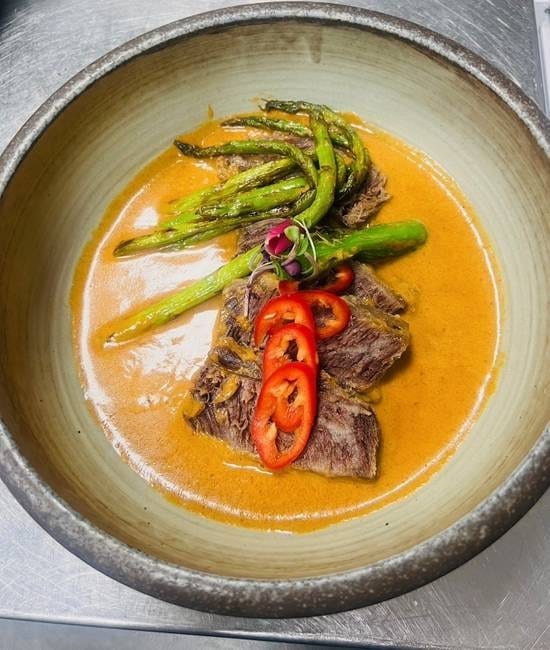 Lunch Braised Short Ribs Green Curry.