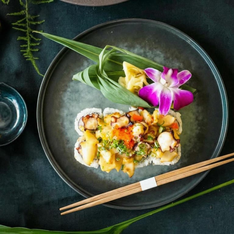 Must-Try Volcano Roll at Our Asian Fusion Restaurant