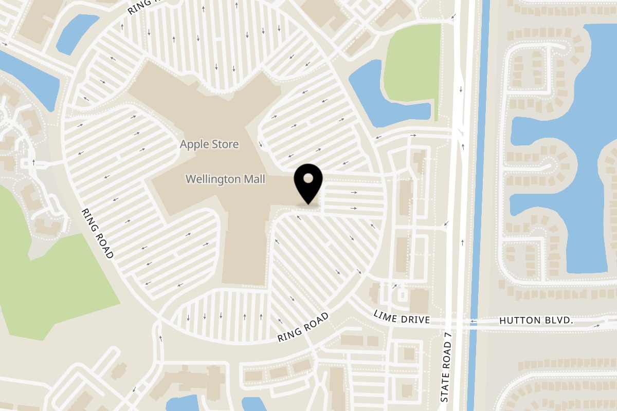 Map showing the location of Lemongrass Asian Bistro Sushi Wellington on 10312 Forest Hill Blvd in Wellington